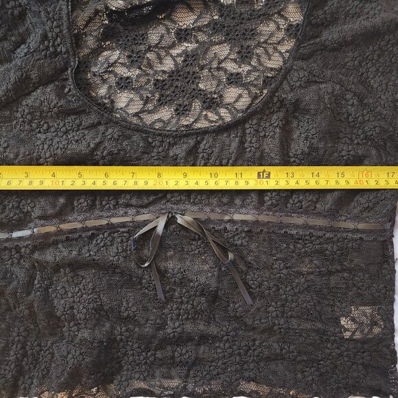 Emerson Lang Black Lace Top – XL NWT | Romantic Goth Contemporary - Picture 5 of 10